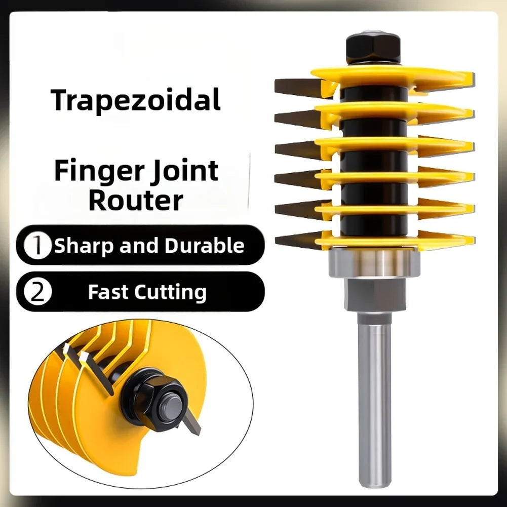 2-Tooth Finger Joint Router Bit – Wood, MDF & Plastic Edge Trimmer