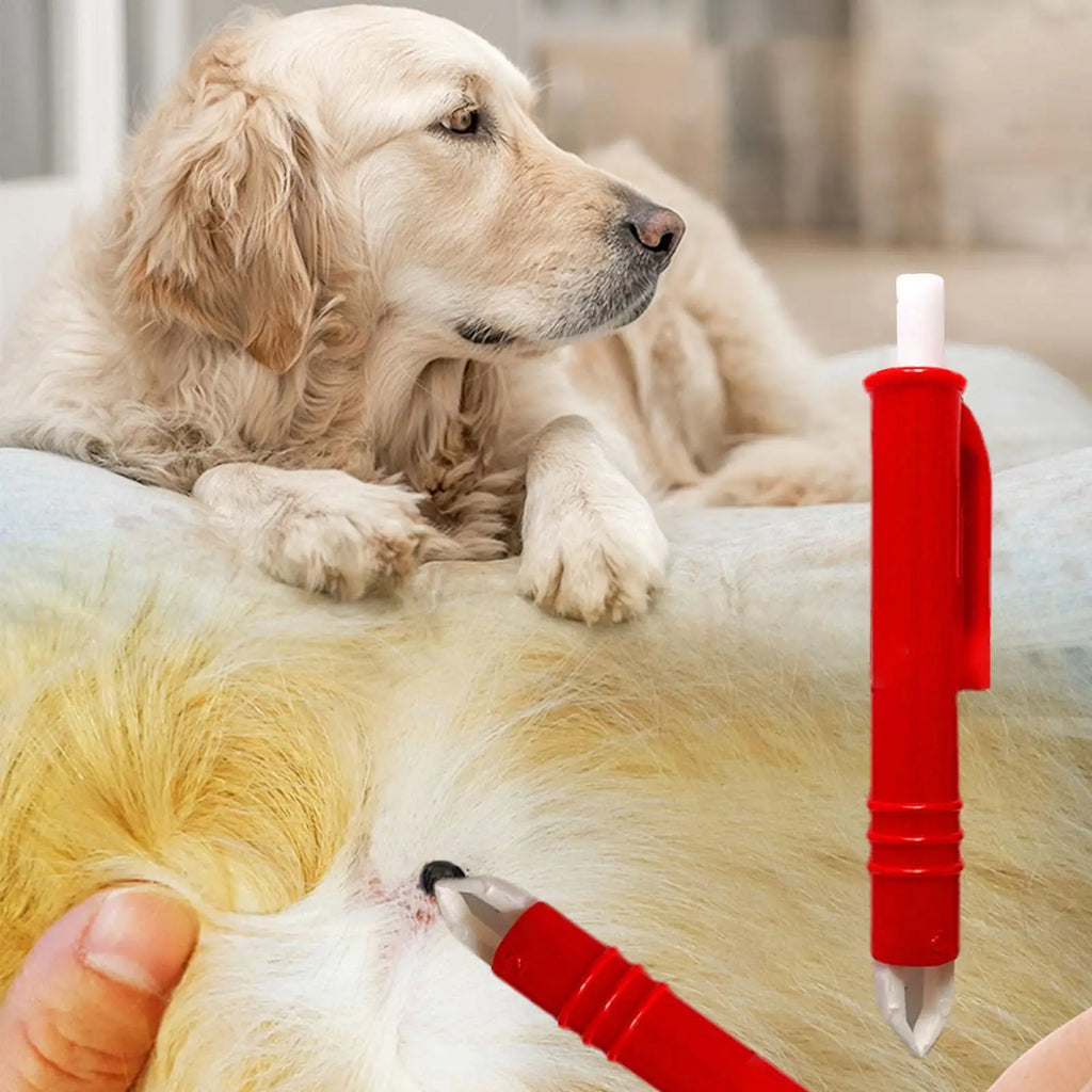 4-Piece Pet Tick Remover Kit – Hooks & Tweezers for Dogs & Cats