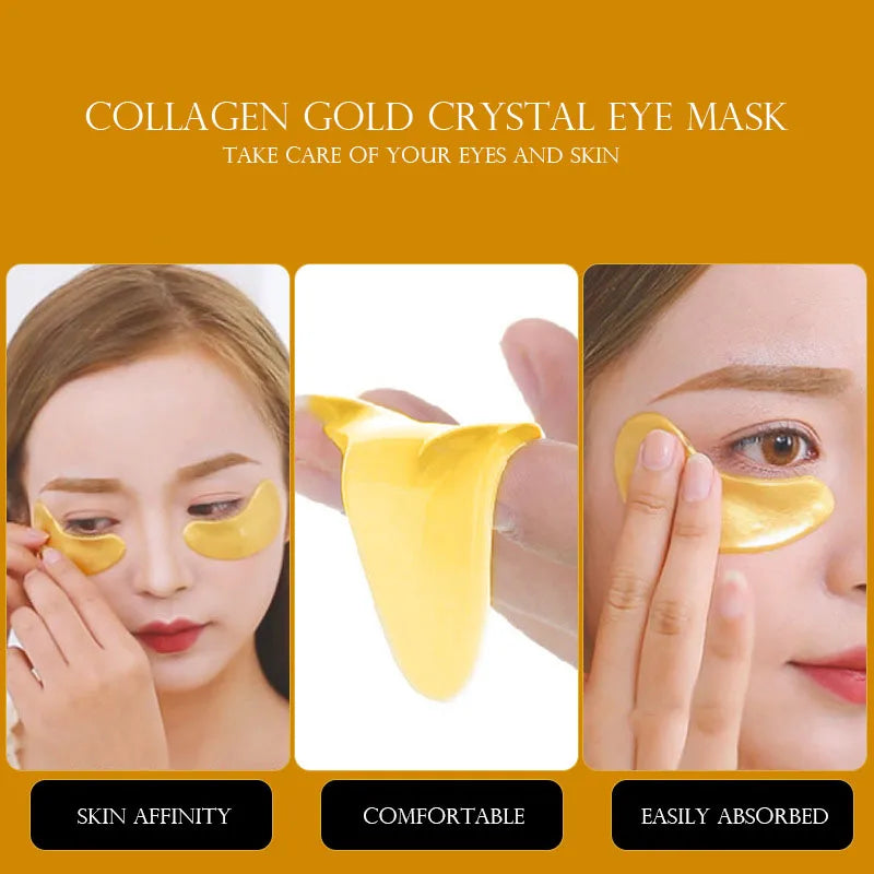 BIOAOUA 50 Pairs Gold Collagen Eye Patches – Dark Circles