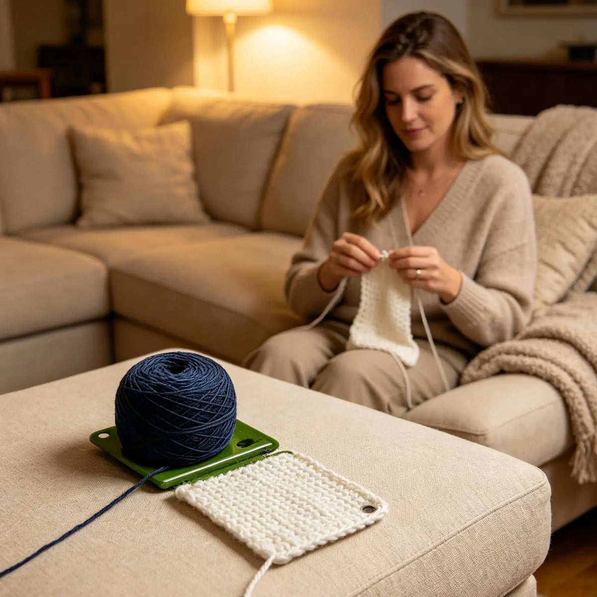 Portable Foldable Yarn Holder – Rotating Spool Spinner Box