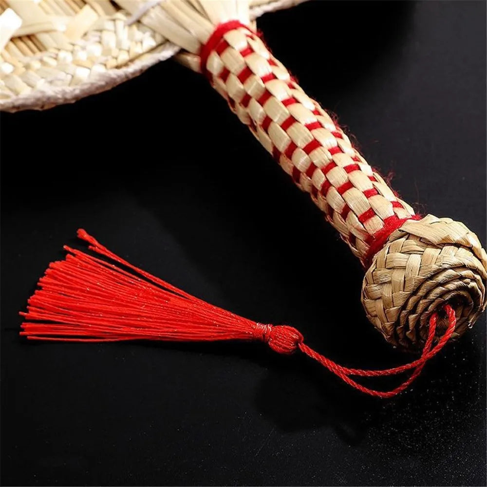Hand-woven Woven Straw Hand Fan Old Summer Natural Environmentally