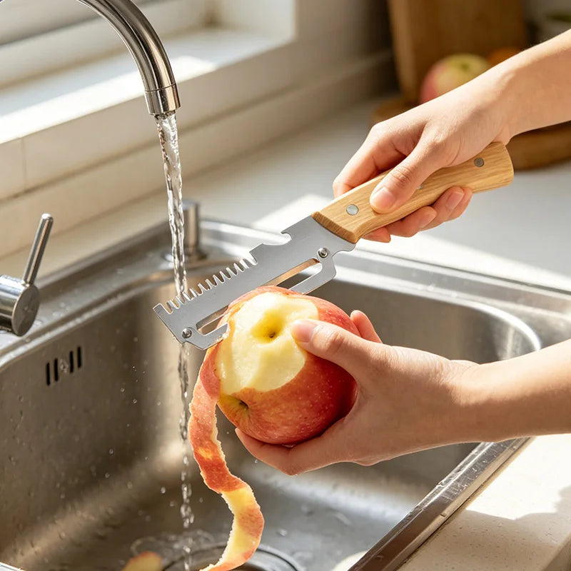 3-in-1 Stainless Steel Vegetable Peeler | Ergonomic Handle