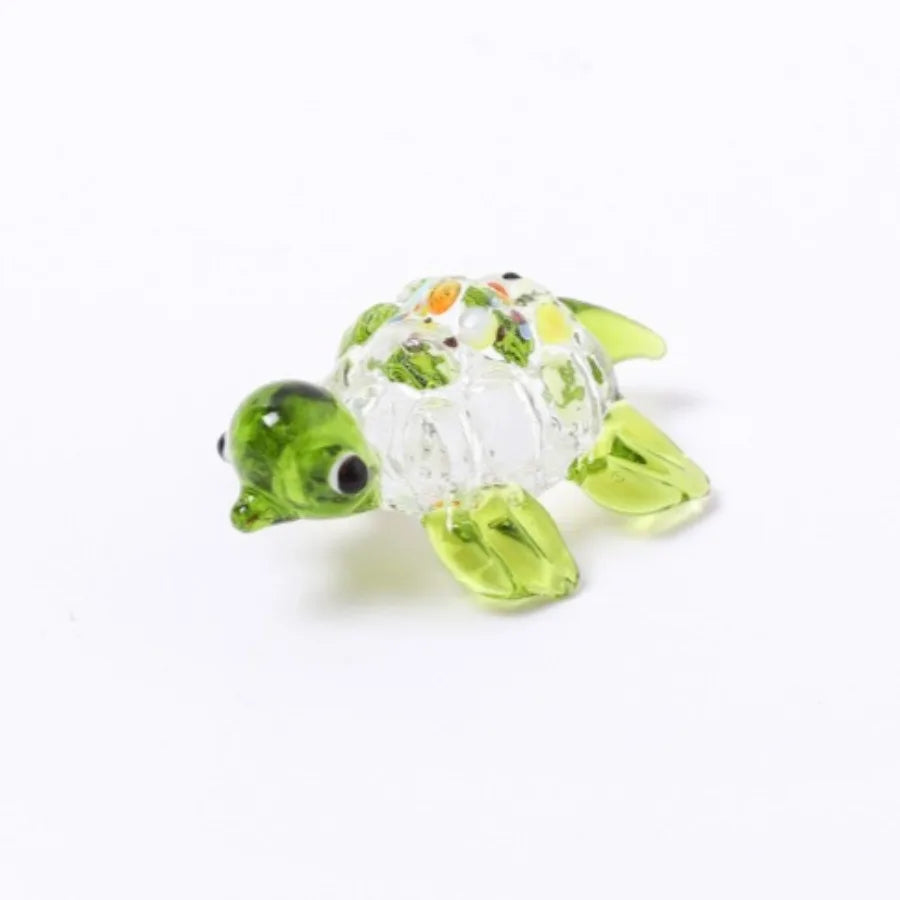 Cute Glass Turtle Miniature Figurine Japan Cartoon Sea Animal