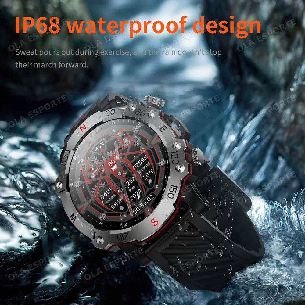 Dual-band GPS Military Smart Watch 5ATM Water-resistant 300mAh