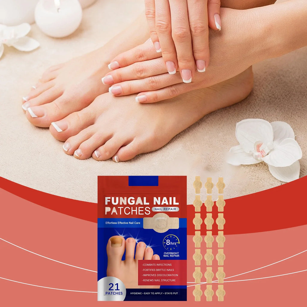 21-Piece Nail Care Patches – Softening & Nourishing Stickers