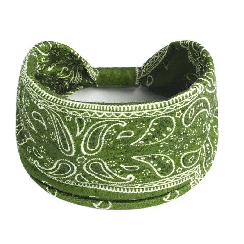 Boho Knot Turban Headband – Wide Elastic Hair Wrap for Women