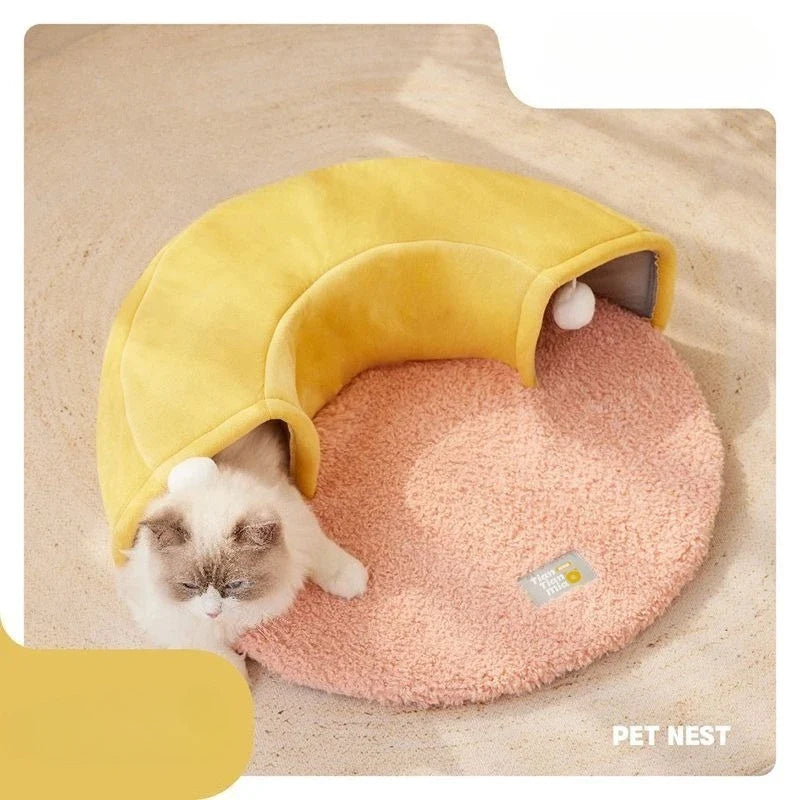 Winter Warm Cat Bed Dog Sleeping Plush Princess Dopamine Little Nest