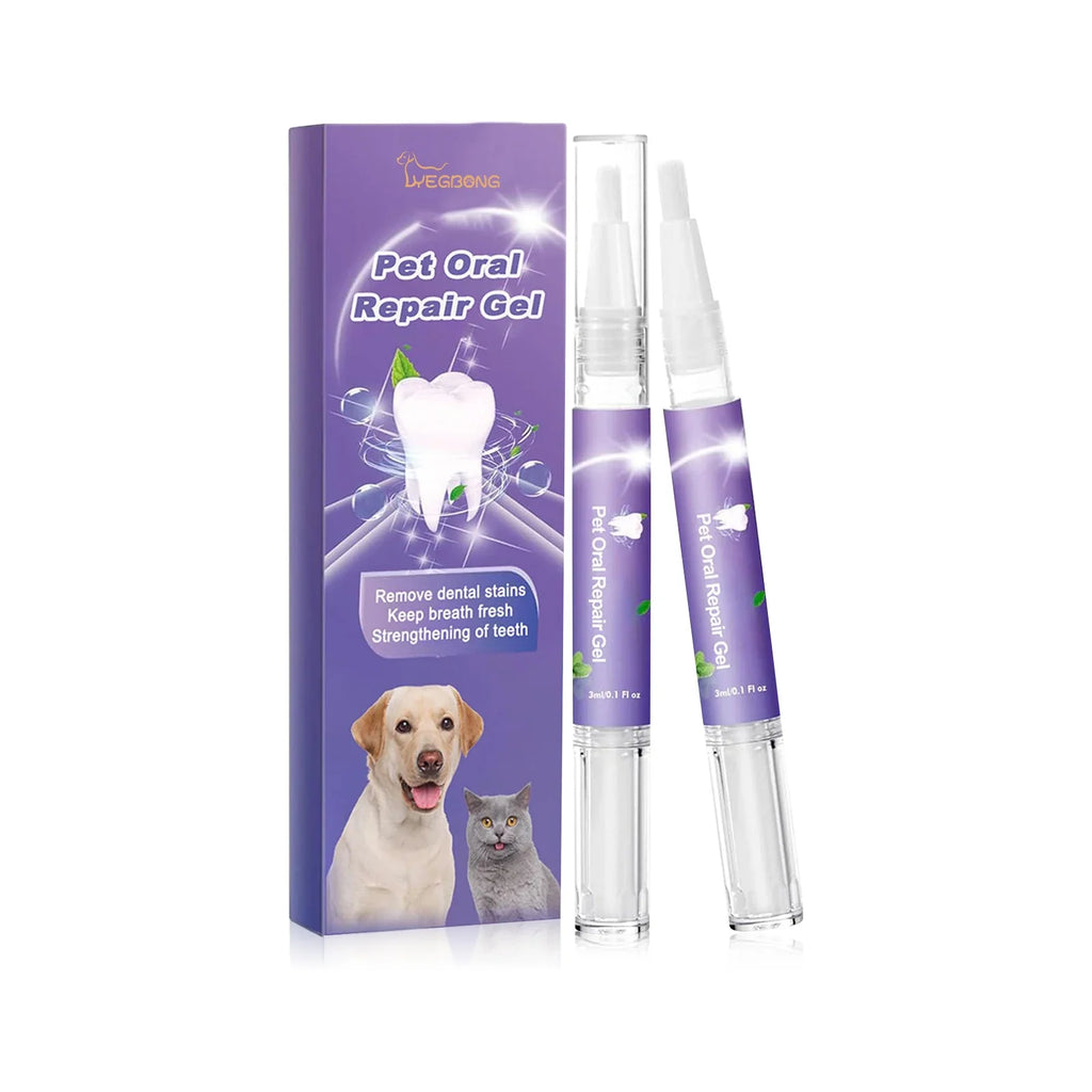 YEGBONG Pet Oral Repair Gel – Dog Teeth Cleaning Pen 2-Pack