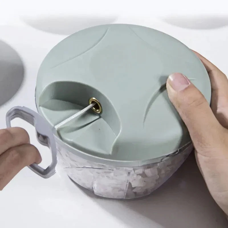 Manual Hand Pull Food Chopper – Garlic, Veggie & Herb Mincer