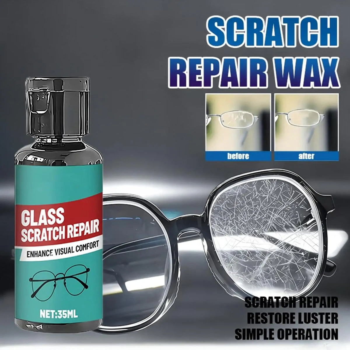 35ml Eyeglass Scratch Remover Polishing Paste | Lens Clarity