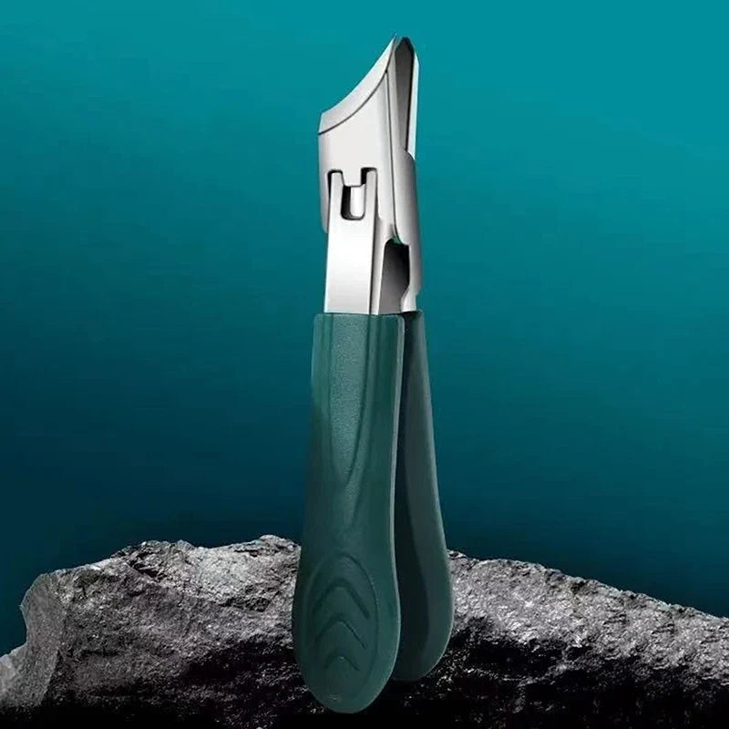 Curved Stainless Steel Nail Clipper – Anti-Splash Cuticle Trimmer