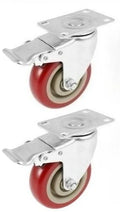 3-Inch Heavy-Duty Swivel Casters with Silent Brake | 2 or 4 Pk