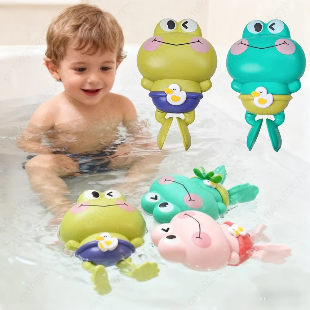 Children's Bath Toys Clockwork Frogs That Float Swim