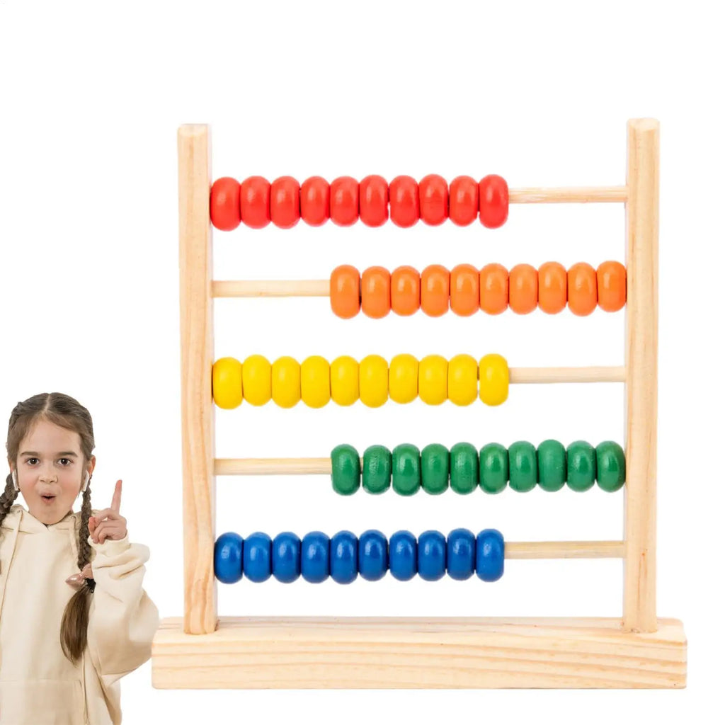 Wooden Abacus Toy – Colorful Counting Beads for Toddlers