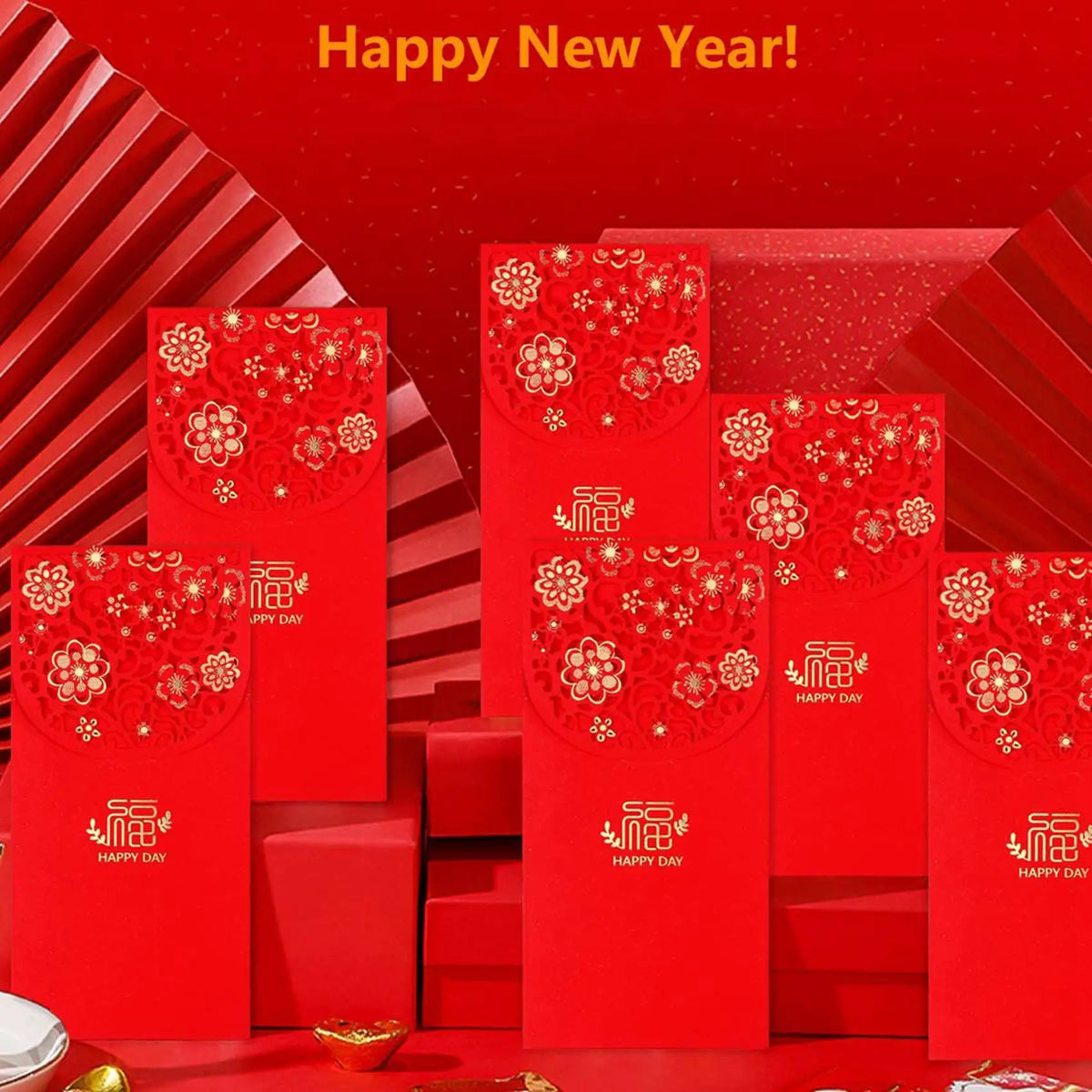 A36T- Chinese Year Red Envelopes Lucky Money Spring Festival Packet