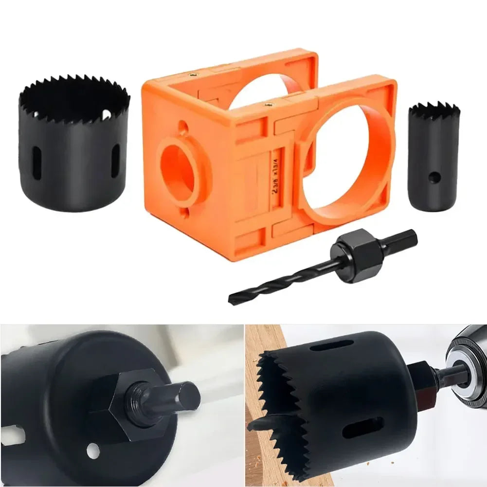 Door Lock Installation Kit – Adjustable Drill Guide & Hole Saw