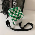 Men's Mini Canvas Crossbody Messenger Bag – Checkered Travel Bag