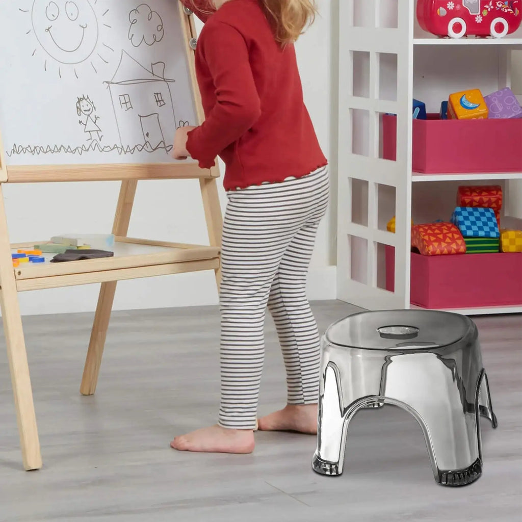 Clear Shower Corner Stool – Waterproof Bathroom Bench