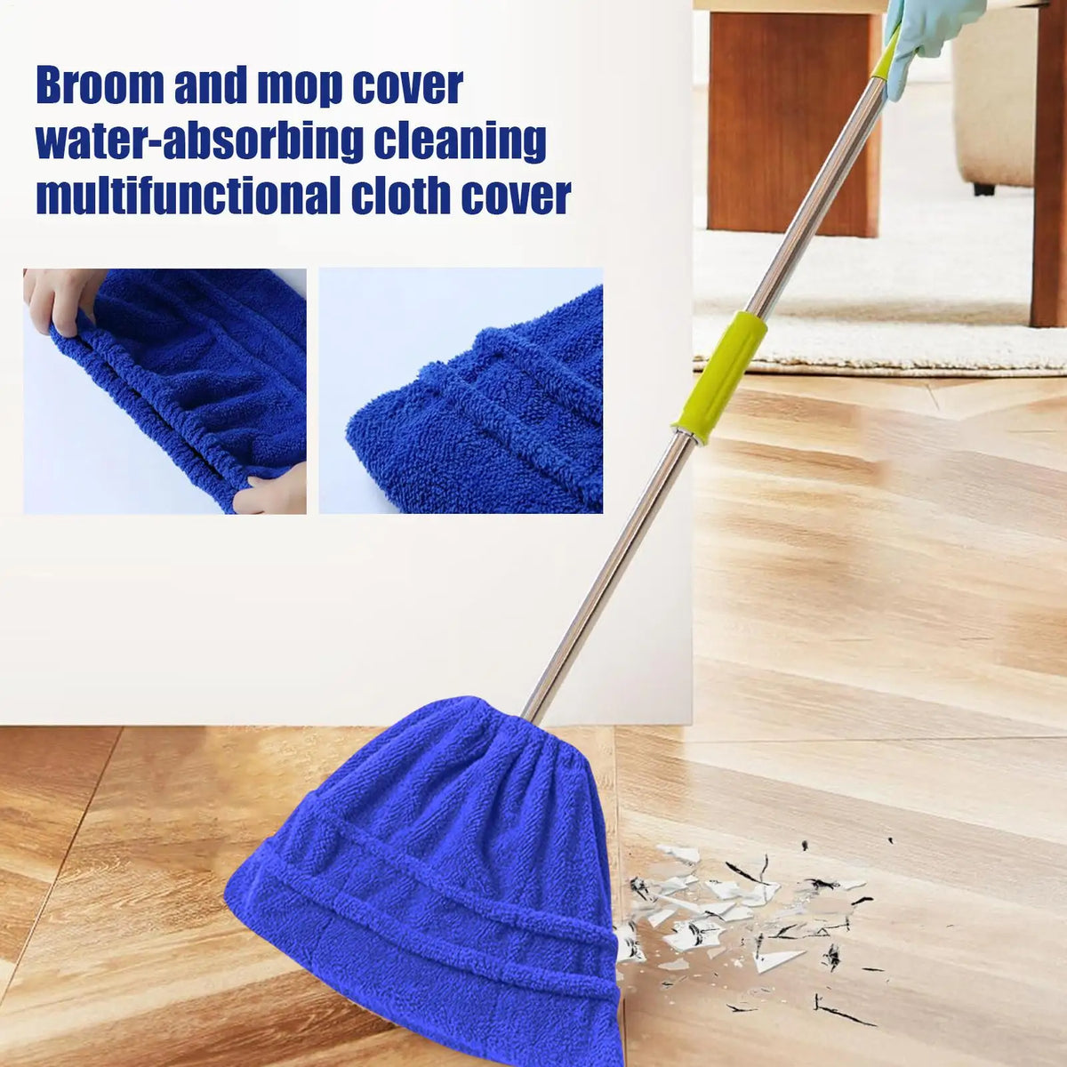 Microfiber Broom Cover Replacement – Wet & Dry Floor Cleaning