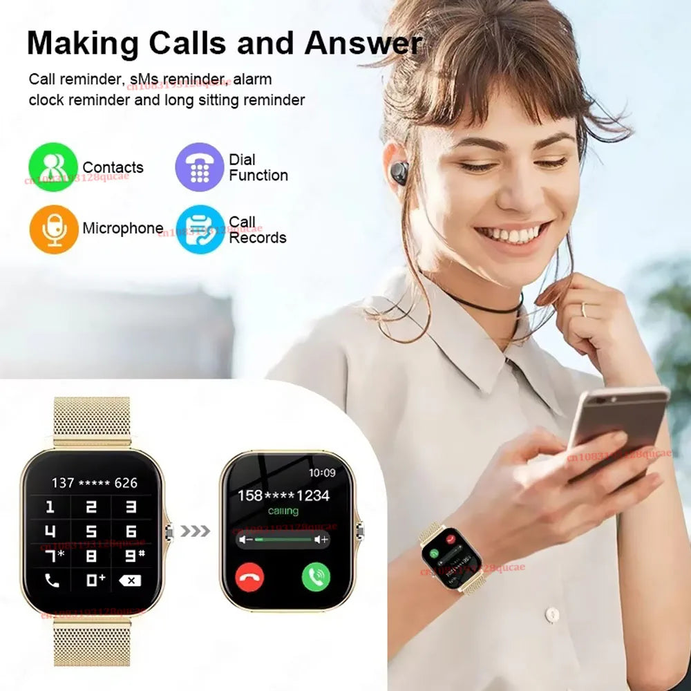 2026 Smart Watch 2 01'' HD Display Answer Make Call Message Preview