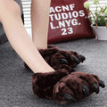 Chunky Faux Fur Paw Slippers – Unisex Novelty Indoor Shoes