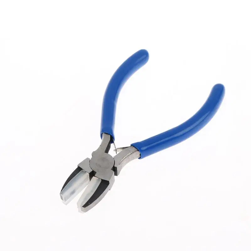 Non-slip PVC Handle Flat Nose Pliers Double Nylon Jaw Jewelry Plier