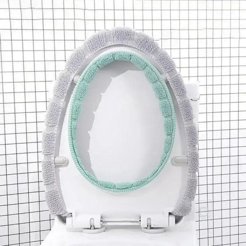 Warm Soft Thickened Toilet Seat Cover Cushion with Handle