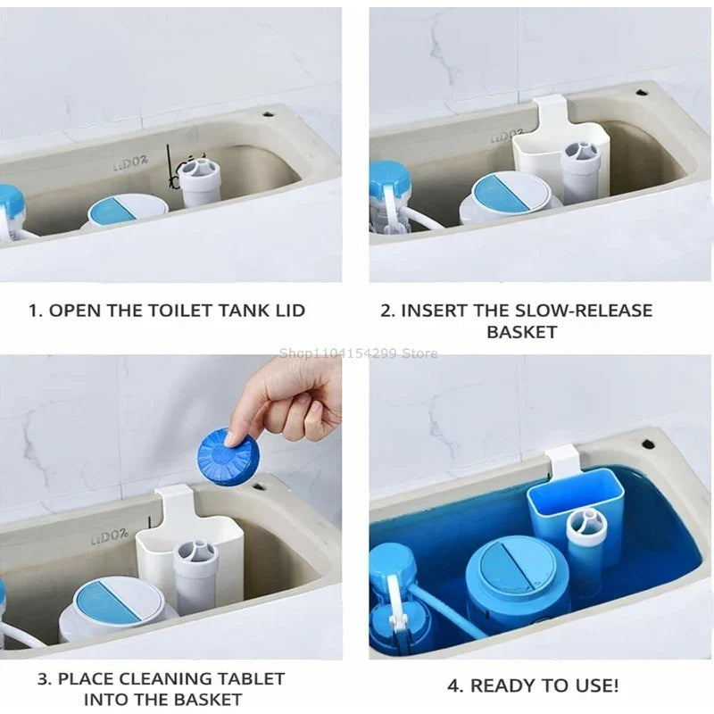 Toilet Tank Slow-Release Cleaner Dispenser Box | No Residue