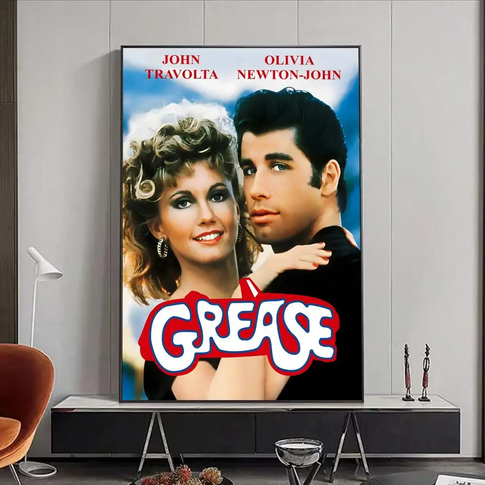 Grease Vintage Movie Poster – Self-Adhesive Waterproof Wall Art