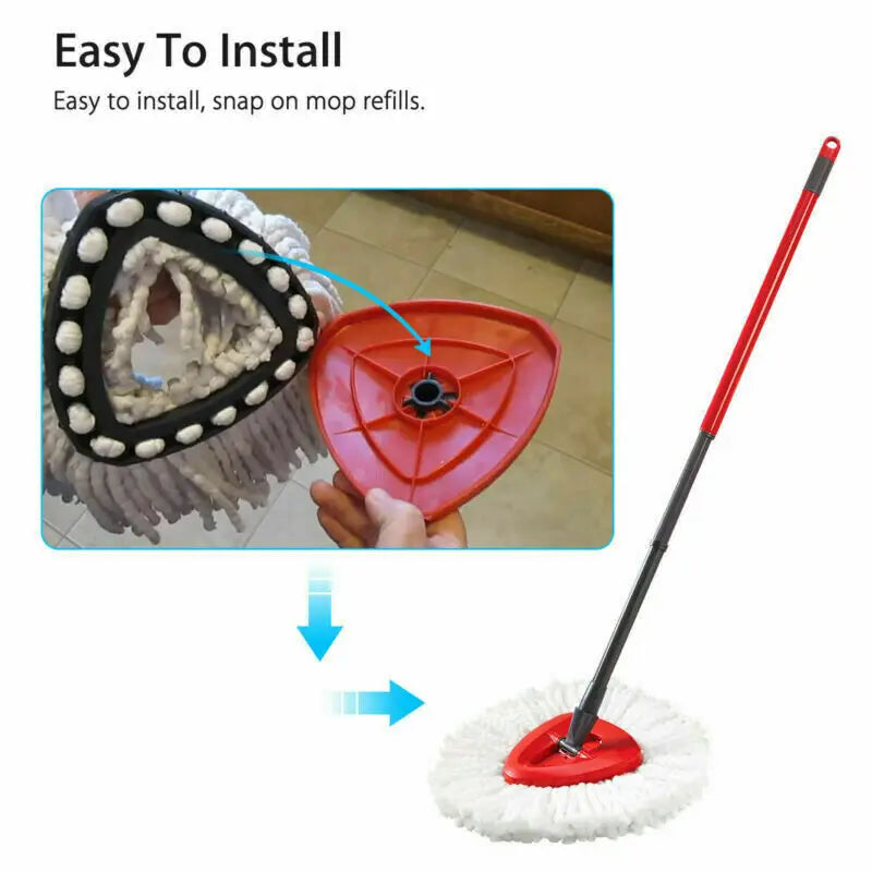 Microfiber Spin Mop Replacement Head | 360° Easy Wring Refill