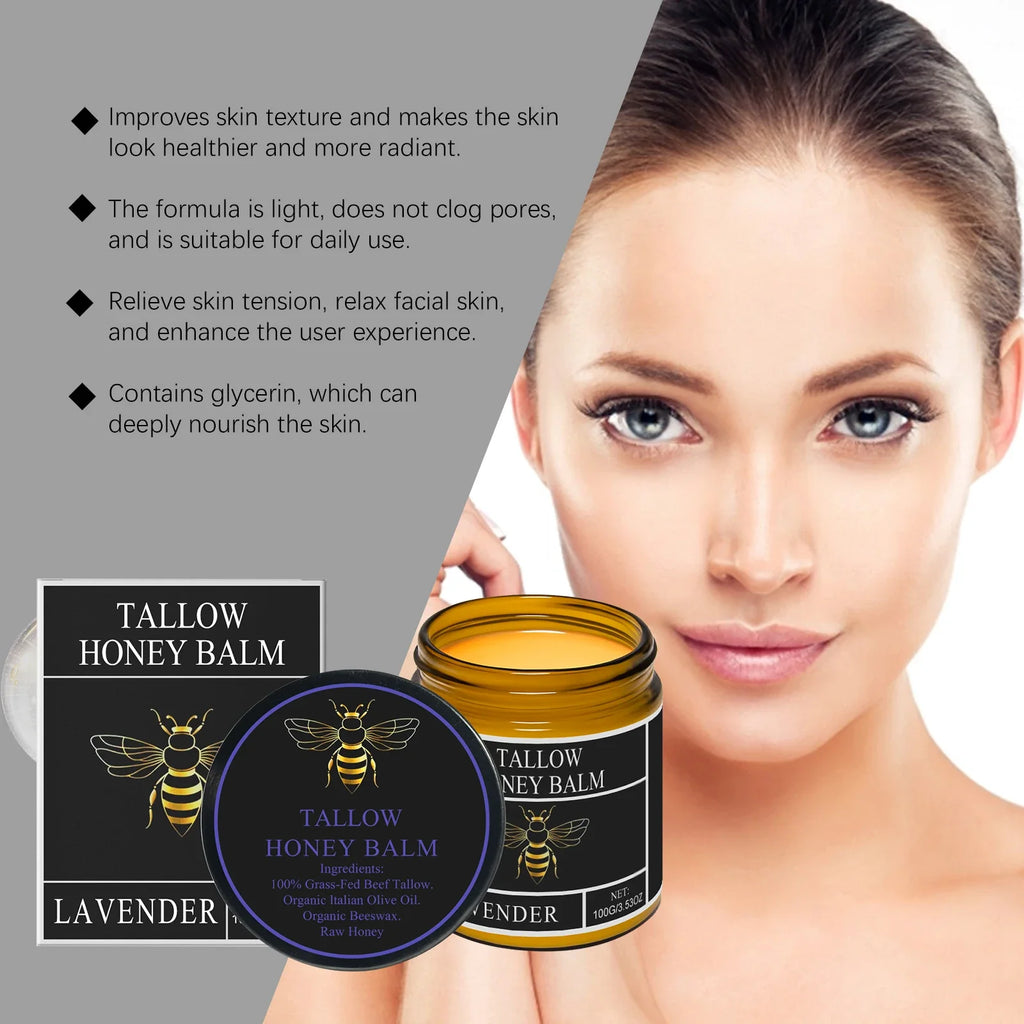 Beef Tallow Honey Cream – Moisturizing & Soothing Balm