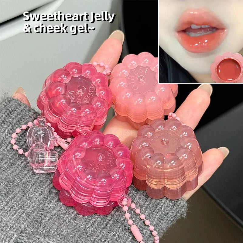 QIBEST Mirror Lip Gloss & Cheek Tint – Hydrating Jelly Stain