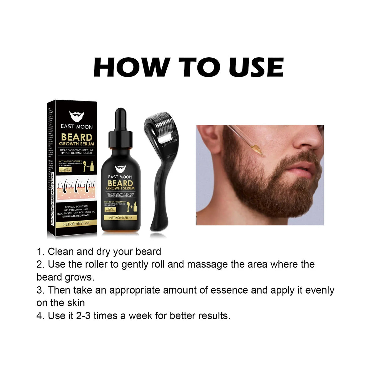 Men's Beard Care Essence Set – Nourishing 60ml Beard Oil