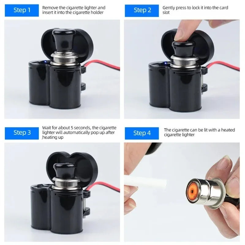 Waterproof Motorcycle USB Charger 12V 2A with Switch & Socket