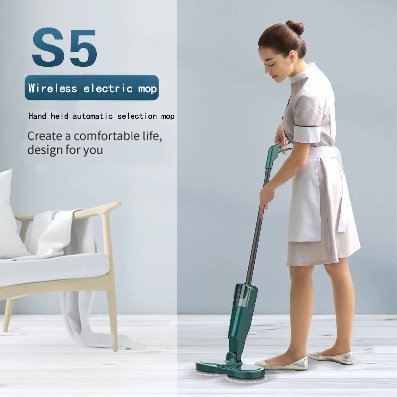 GUOHE Wireless Electric Mop with Spray & Steam | USB Rechargeable