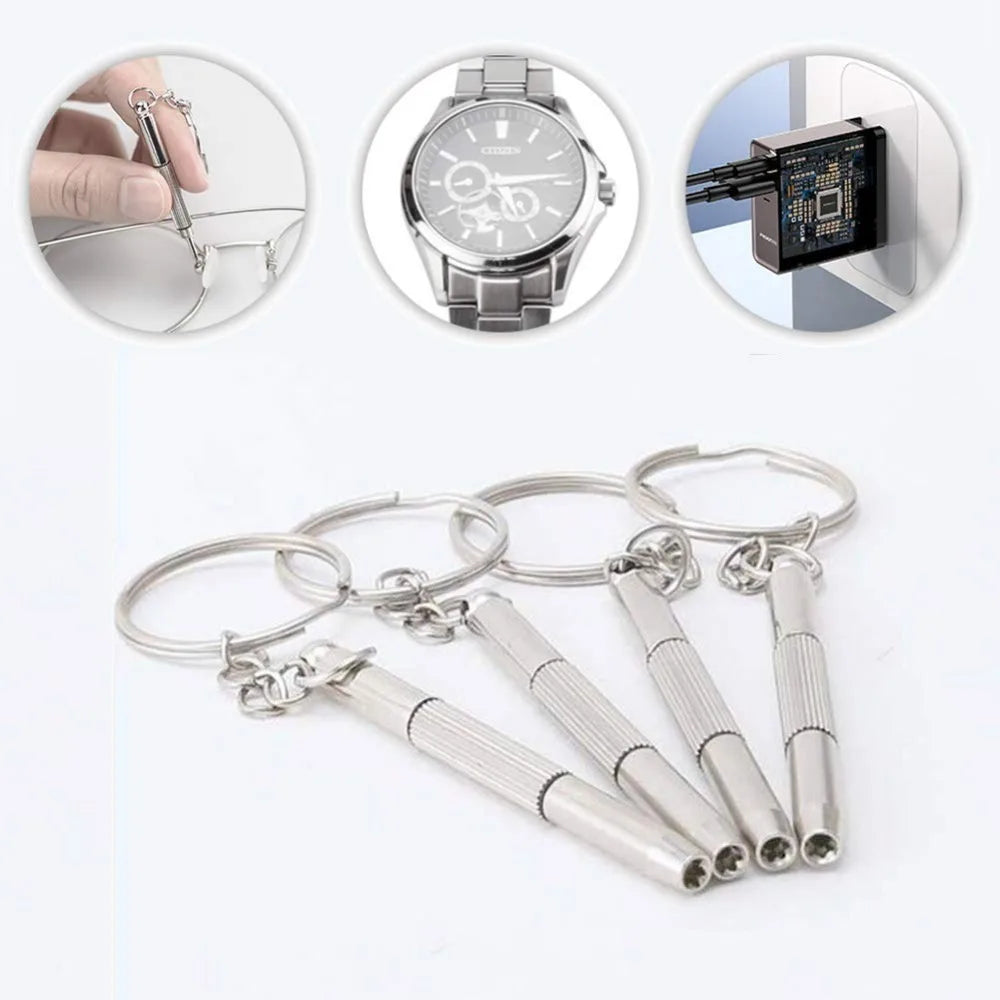 Precision Eyeglass & Watch Repair Screwdriver Kit | Keychain