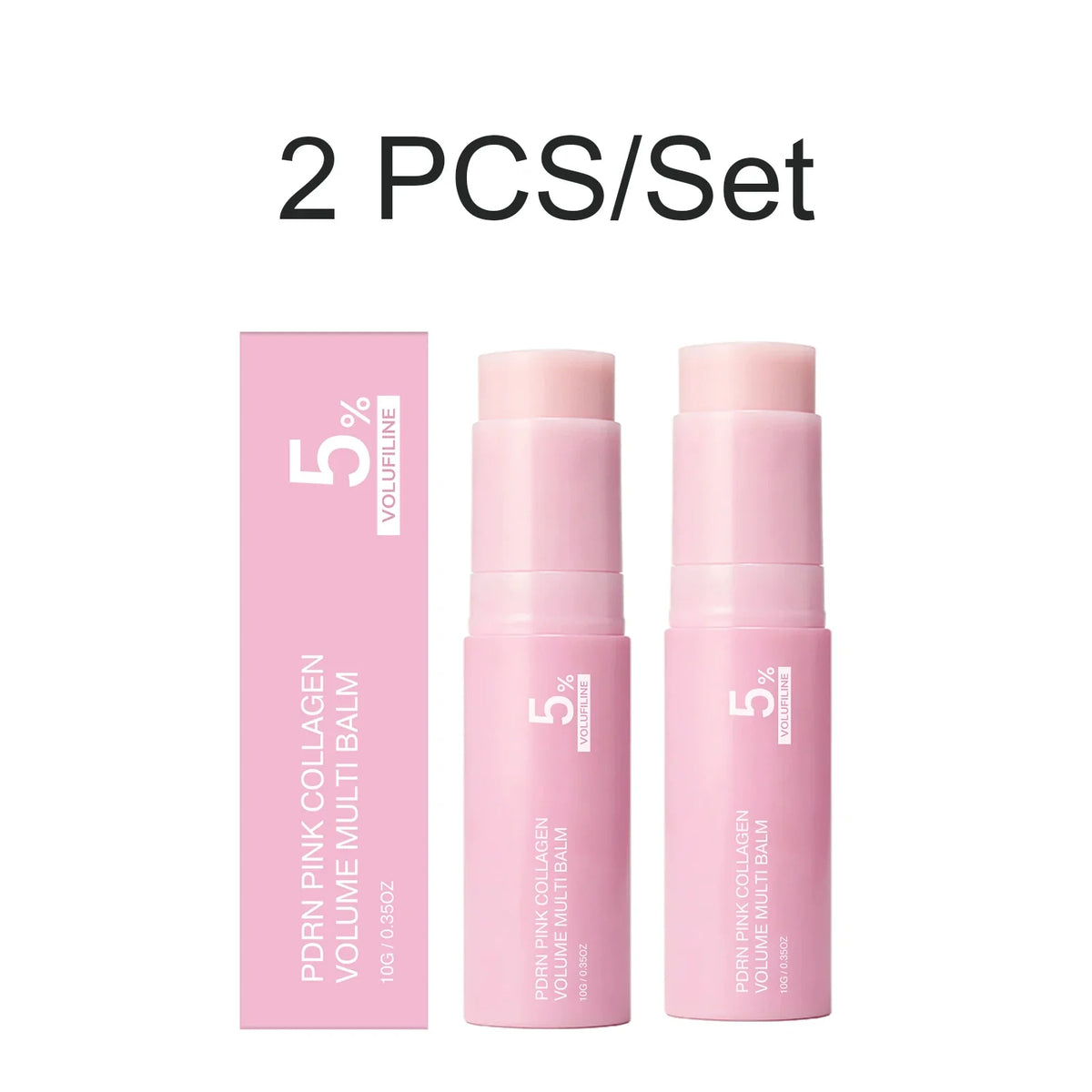 PDRN Collagen Ampoule & Plumping Balm Set – Hydrating Skincare