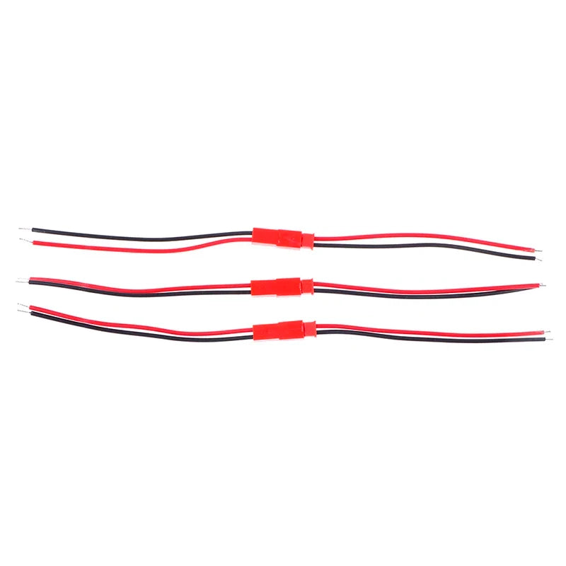 10 Pairs JST 2-Pin Male Female Connector 22 AWG Wire for RC