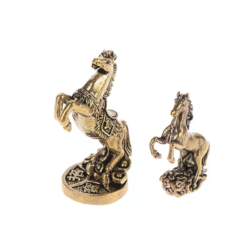 Bronze Horse Desktop Decoration Living Room Tea Table Sculpture Metal