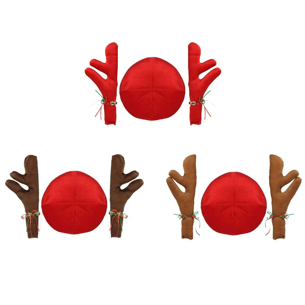 Christmas Reindeer Car Decoration – Antlers & Red Nose Kit