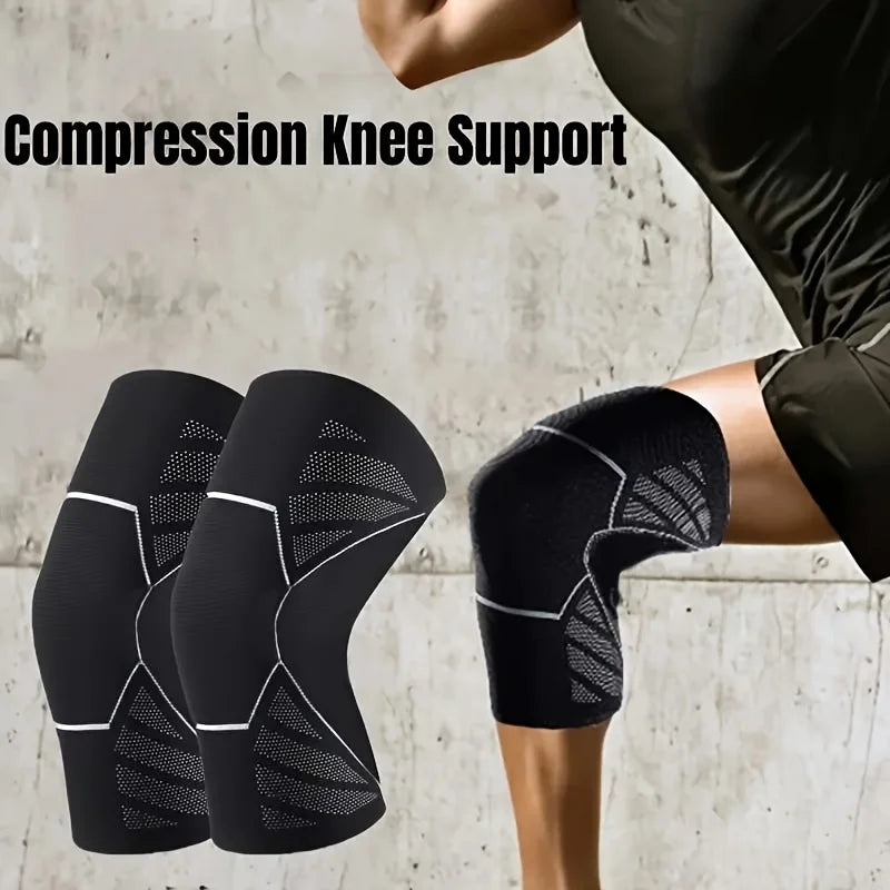 Compression Knee Sleeve – Anti-Slip Silicone Support Brace