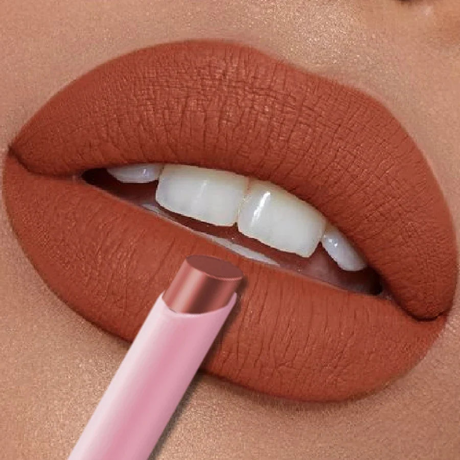 KAFURUX 15-Color Matte Waterproof Lip Liner Pencil | Long-Lasting