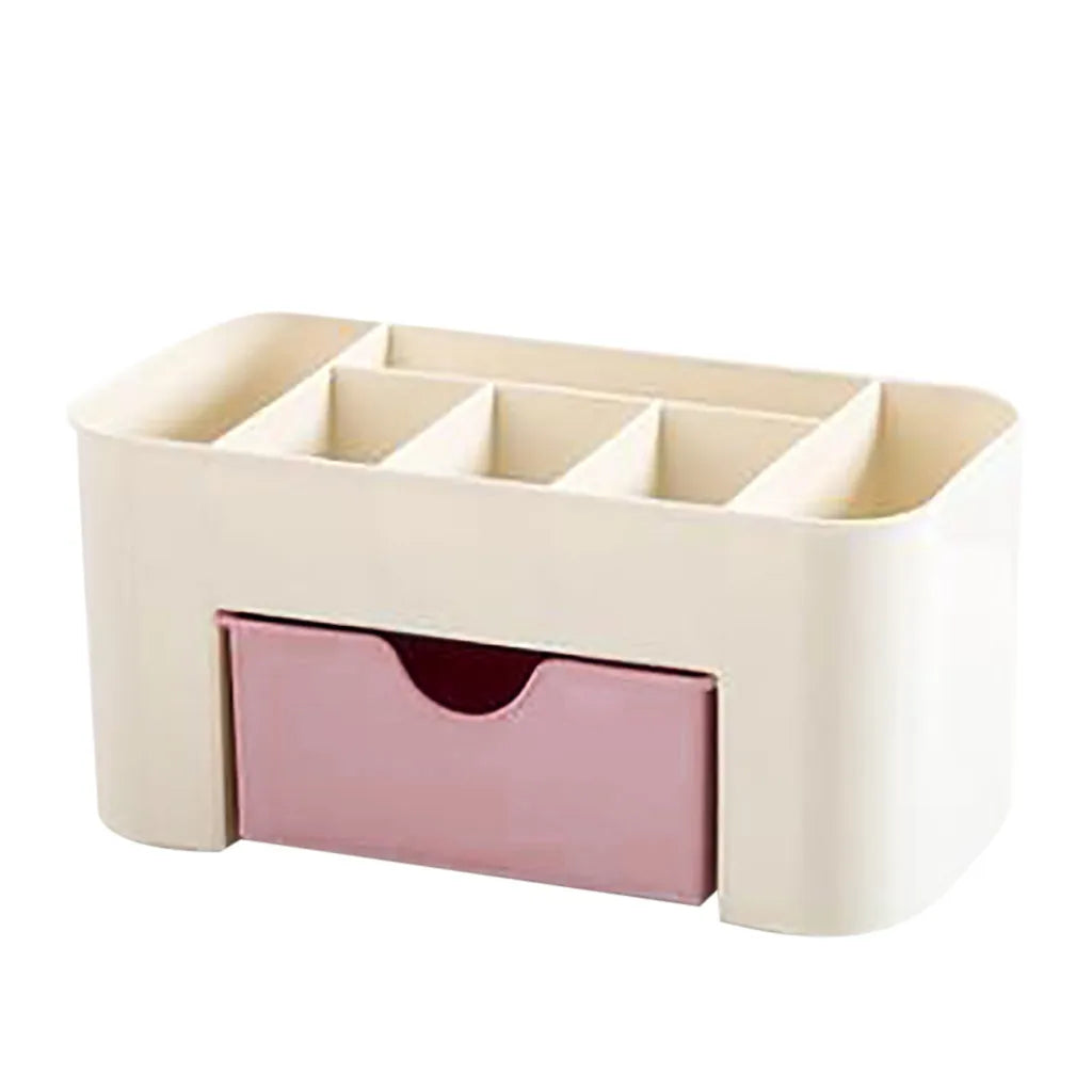 Double Layer Makeup Organizer with Drawers – Cosmetic & Jewelry Box