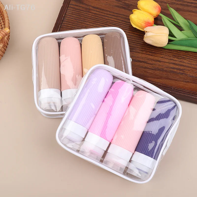 4-Pack Silicone Travel Bottles 90ml – Leak-Proof Refillable