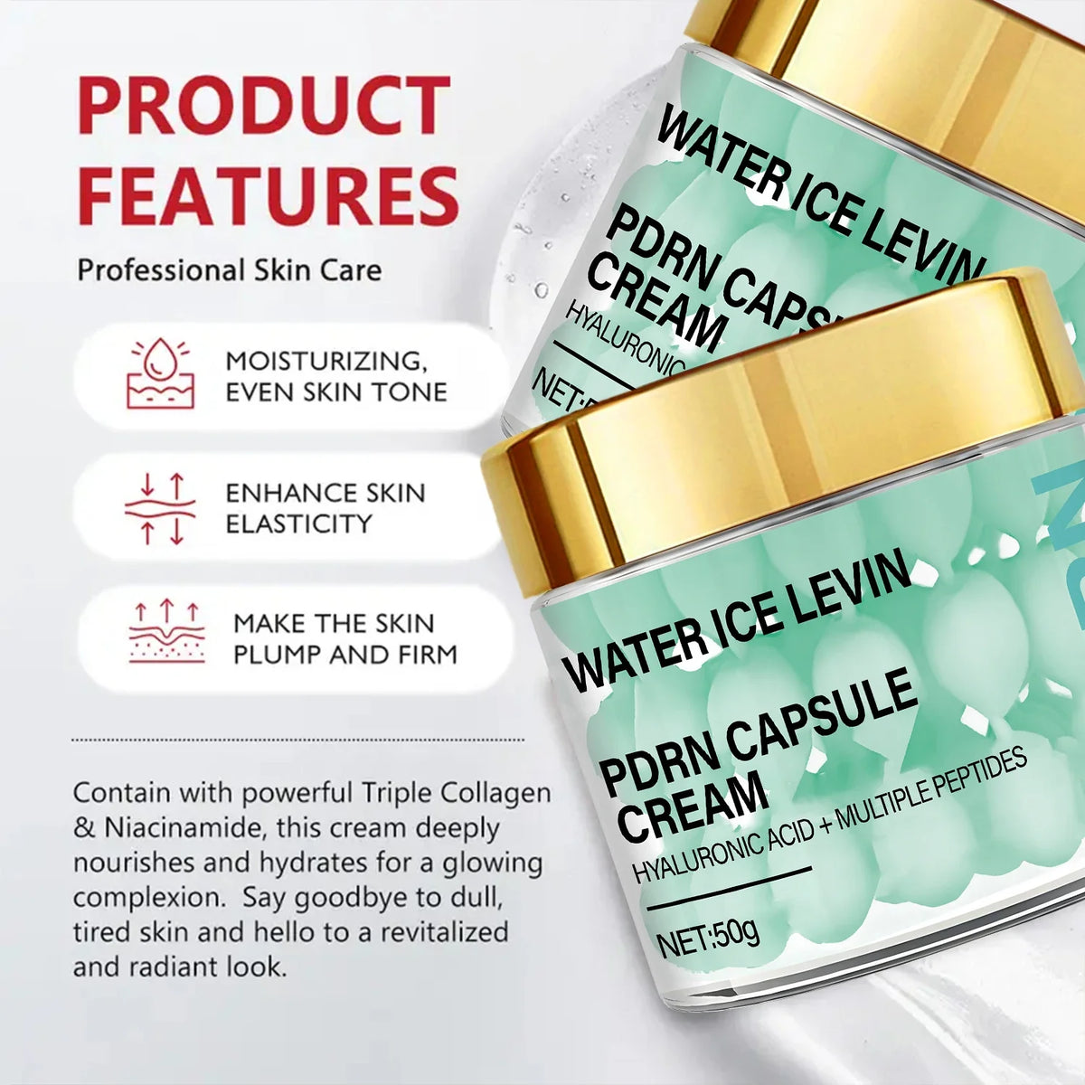 PDRN Capsule Cream – Hyaluronic Acid & Peptides Anti-Aging