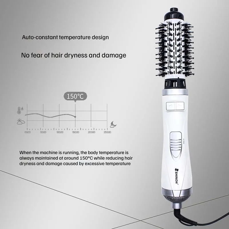 Rotating Hot Air Brush | Ionic Blow Dryer Styling Tool