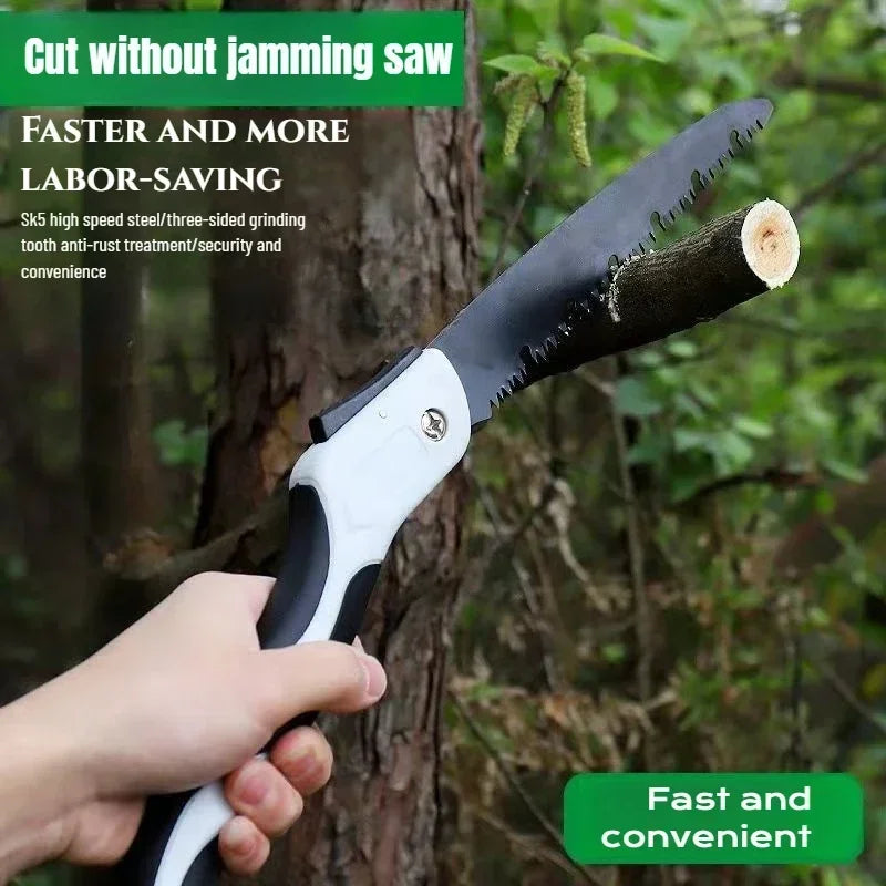 Folding Pruning Saw – PTFE Coated Manual Garden Branch Saw