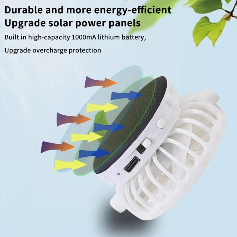 Solar Fan Hat – Wide Brim UV Protection Outdoor Fishing Hat