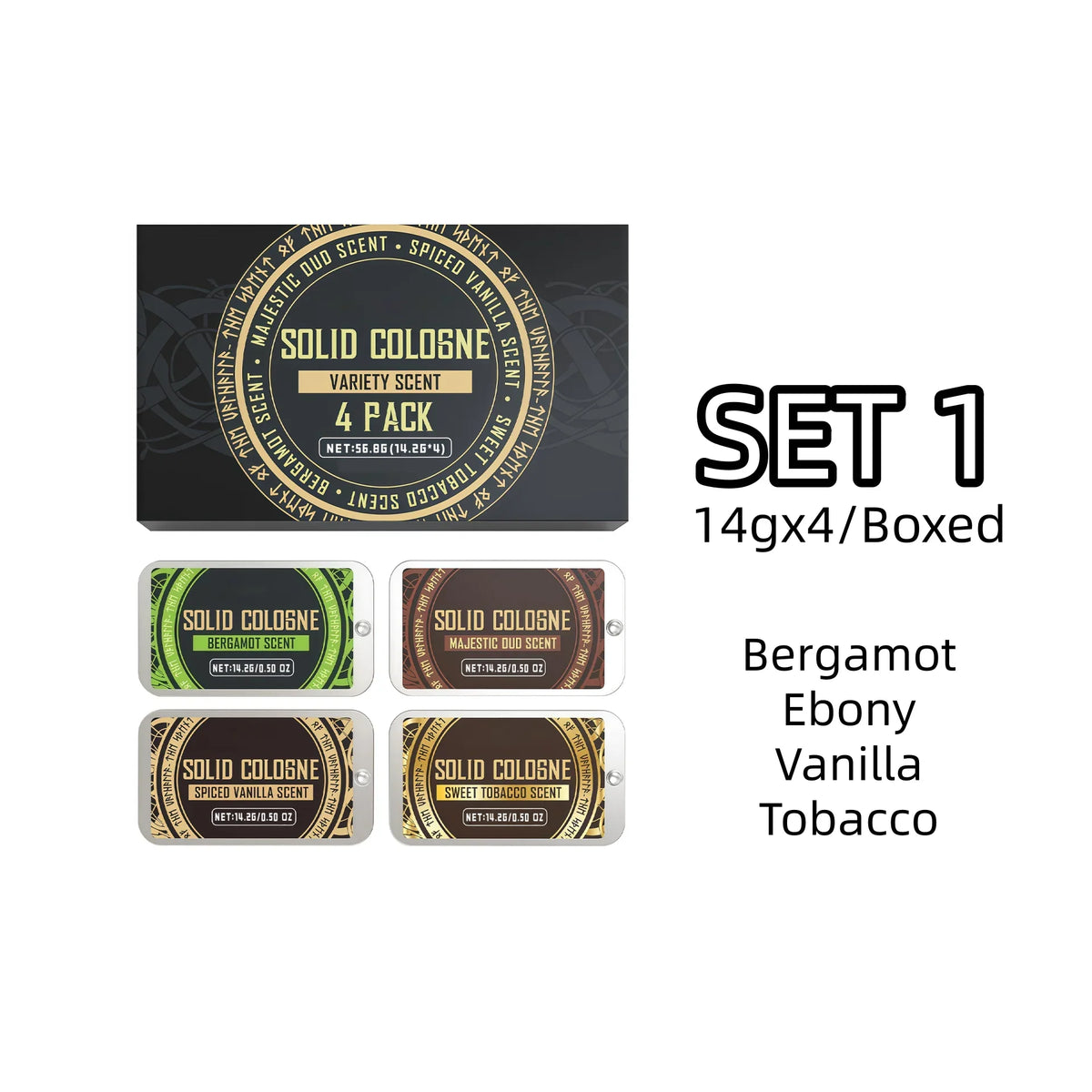 Men's Solid Fragrance Balm | Fruity Woody Portable Scent