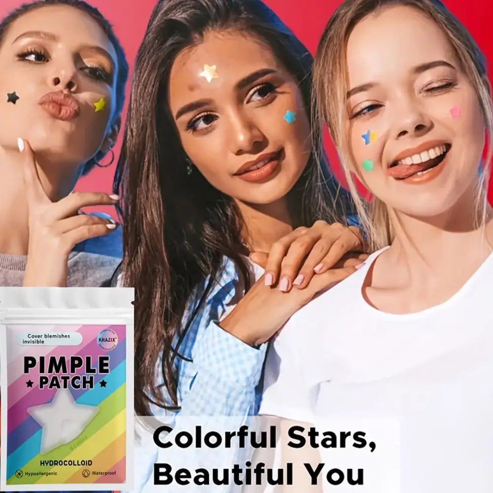 280-Count Star Hydrocolloid Pimple Patches – 6 Colors